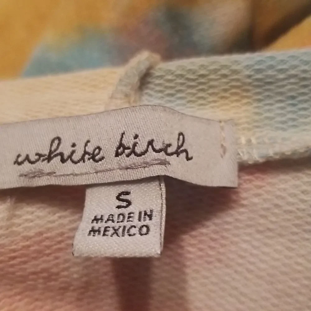 White Birch Steal Multicolored Tie Dye Pullover Hooded Sweater Size Small - Picture 5 of 7